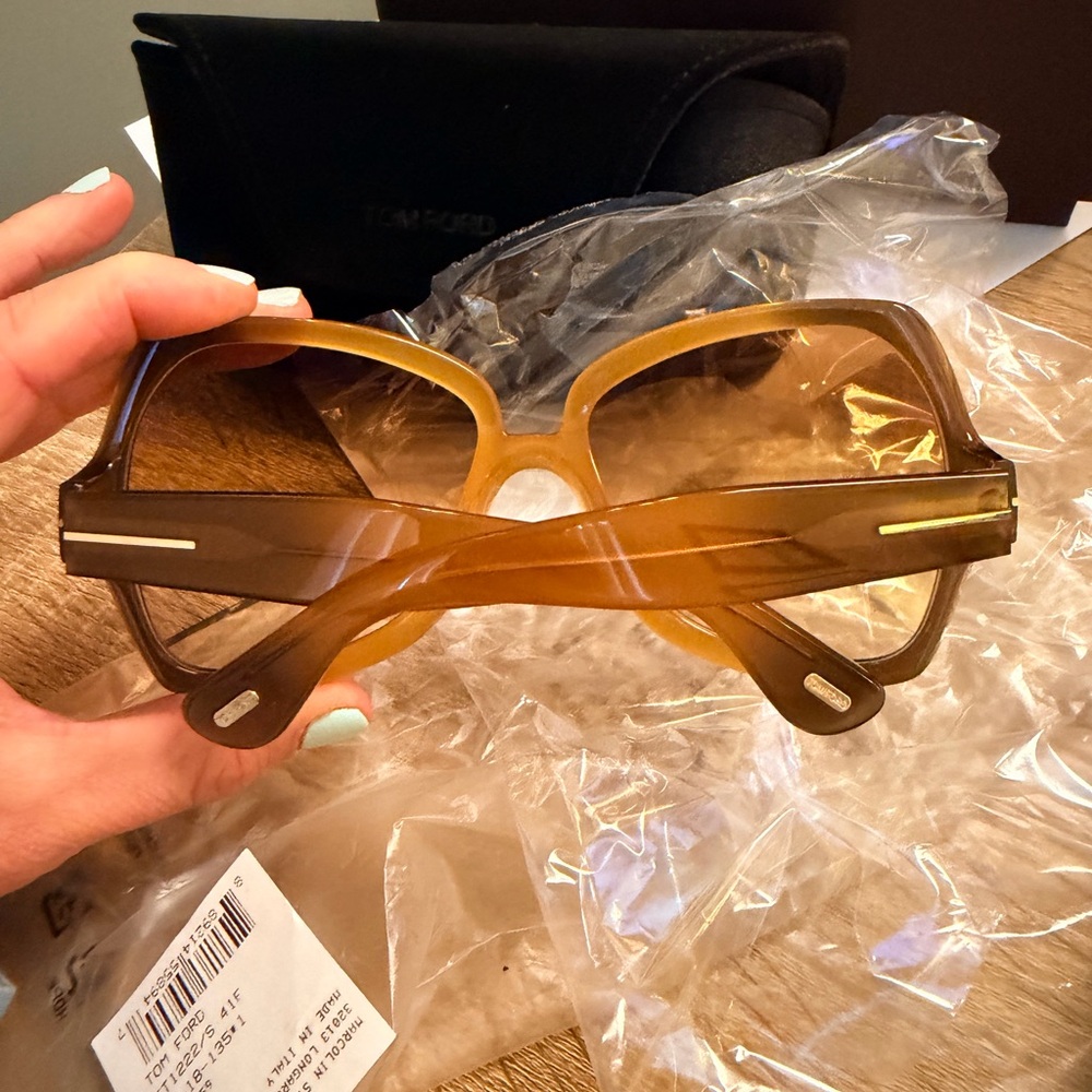 Tom Ford Light Havana/Brown Gradient 60-18-135 Sunglasses NWB $530 - Picture 4 of 8